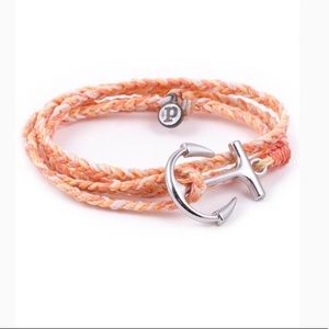 Peach Pura Vida Anchor Bracelet